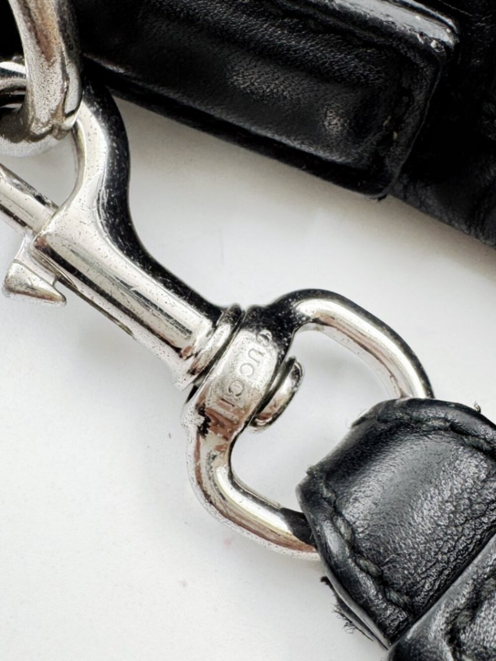 Gucci Micro Guccissima Black Leather Wristlet Clutch Pouch - Picture 8 of 14